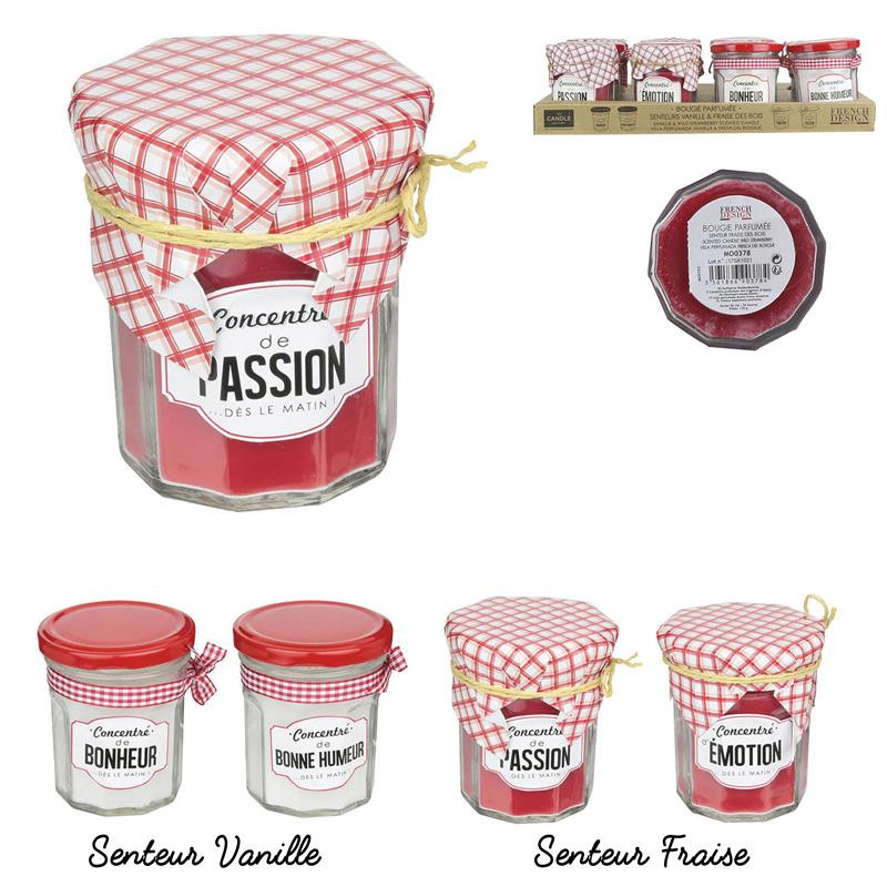 Bougie parfumée au design pot de confiture