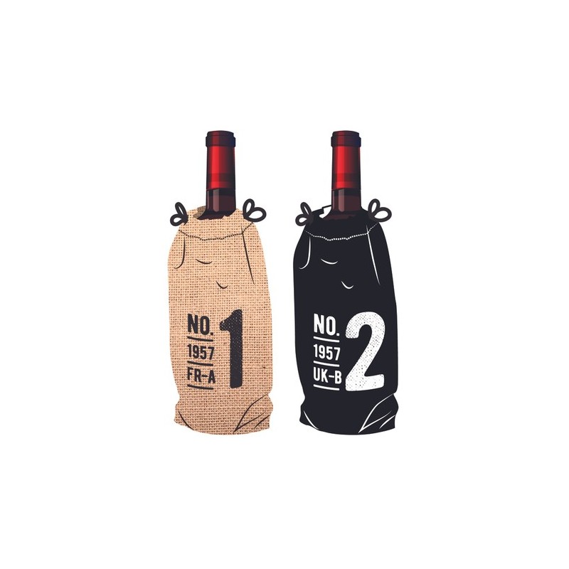 SAC BOUTEILLE DE VIN JUTE M24
