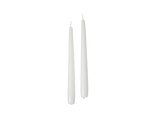 BOUGIE CONIQUE 25CO ENSEMBLE BLANC